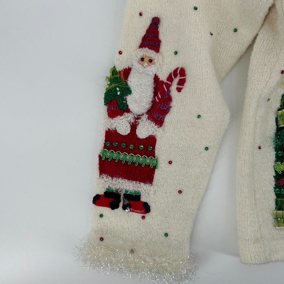 Design Options by Philip & Jane Gordon Vintage Christmas Santa Cardigan Large - Picture 3 of 7